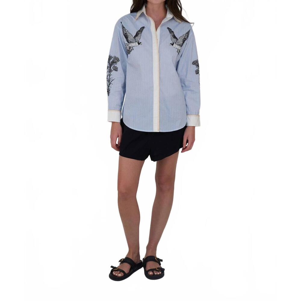 NEW LAS SUREÑAS mystic desert shirt in light blue